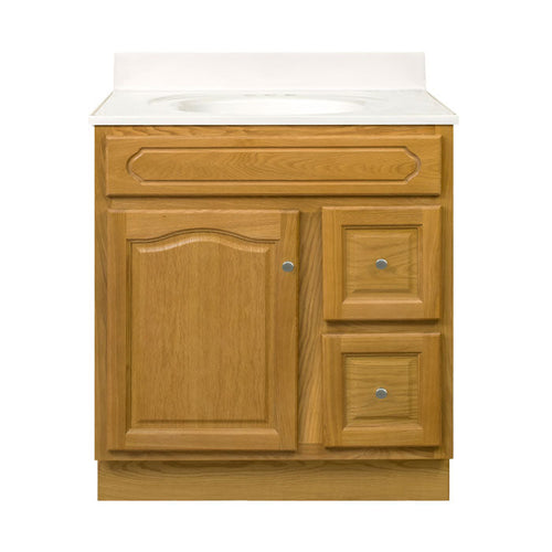 Walnut Ridge Cabinetry Vanity with Drawers  Appalachian Oak AOV3018D