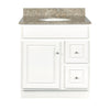 Walnut Ridge Cabinetry Vanity with Drawers – Glossy White GWV3018D