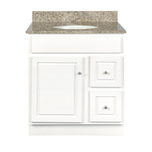 Walnut Ridge Cabinetry Vanity with Drawers – Glossy White GWV3018D